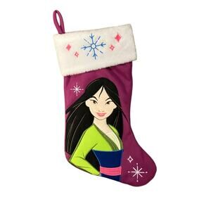 Disney Mulan Purple Felt Christmas Stocking
